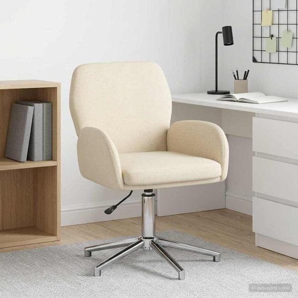 ARDEBO.de - Drehstuhl 54 x 58 x 90 cm Creme Stoff