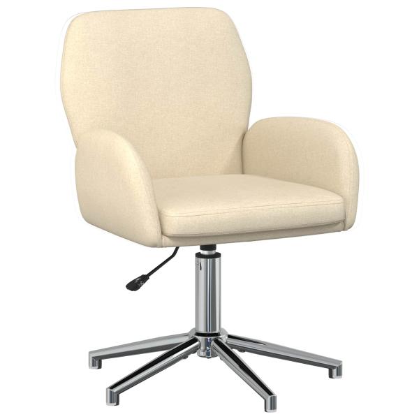 Drehstuhl 54 x 58 x 90 cm Creme Stoff