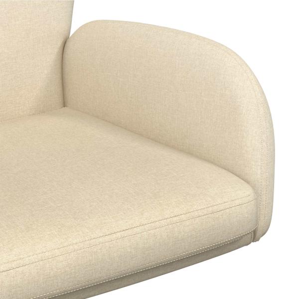 Drehstuhl 54 x 58 x 90 cm Creme Stoff