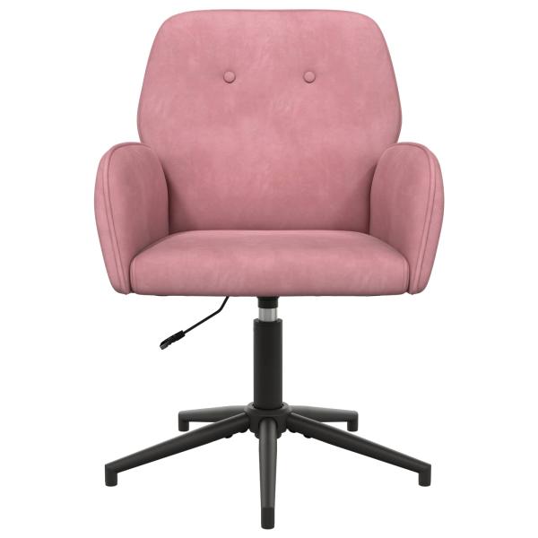 Drehstuhl 54 x 55 x 90 cm Rosa Samt