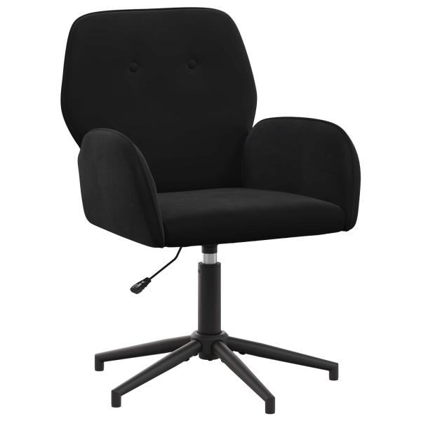 Drehstuhl 54 x 55 x 90 cm Schwarz Samt