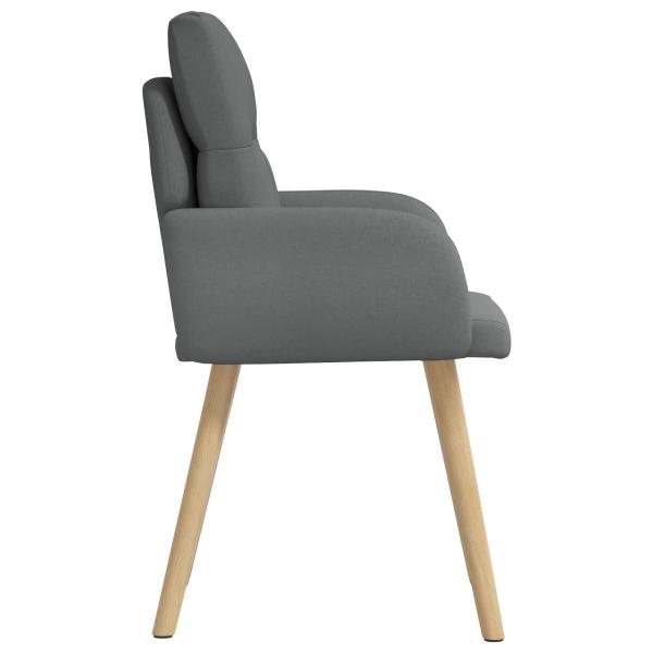 Esszimmerstühle 2 Stk. Stoff Dunkelgrau 60 x 56 x 96 cm
