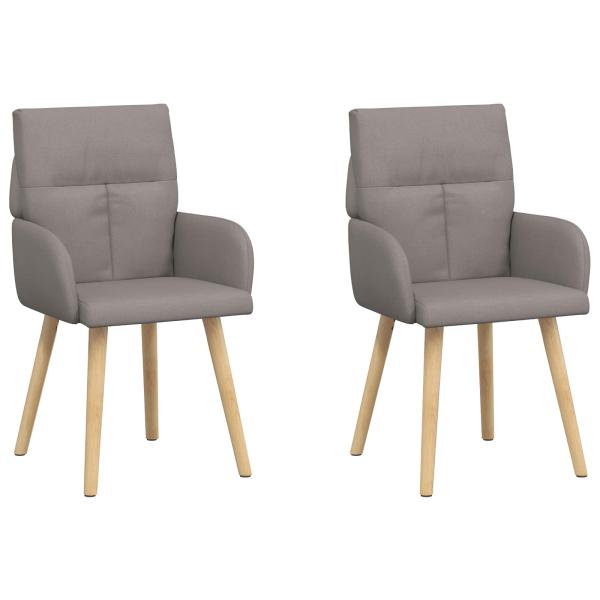 Esszimmerstühle 2 Stk. Stoff Taupe 60 x 56 x 96 cm