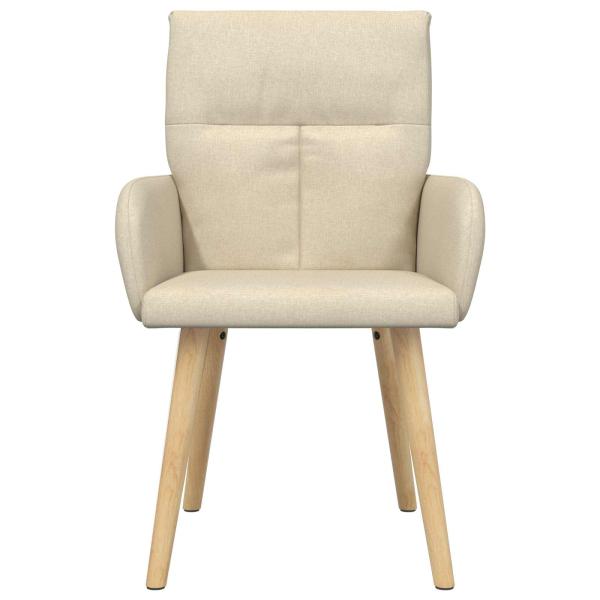 Esszimmerstühle 2 stk. Stoff Creme 60 x 56 x 93 cm