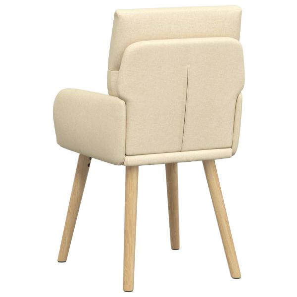 Esszimmerstühle 2 stk. Stoff Creme 60 x 56 x 93 cm