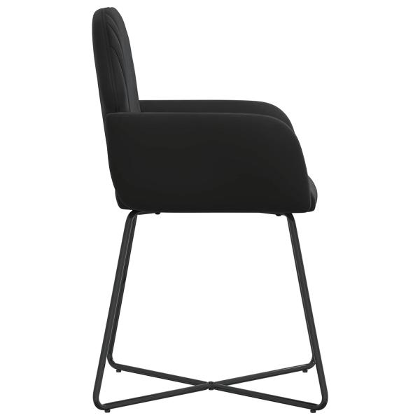 Esszimmerstühle 2 Stk. Samt Schwarz 55 x 50 x 84 cm