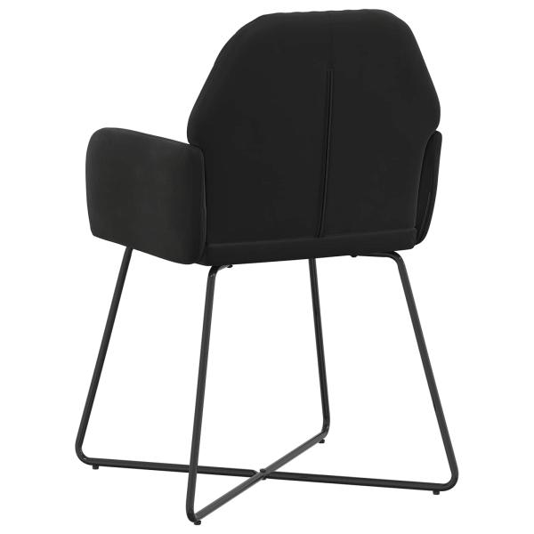 Esszimmerstühle 2 Stk. Samt Schwarz 55 x 50 x 84 cm