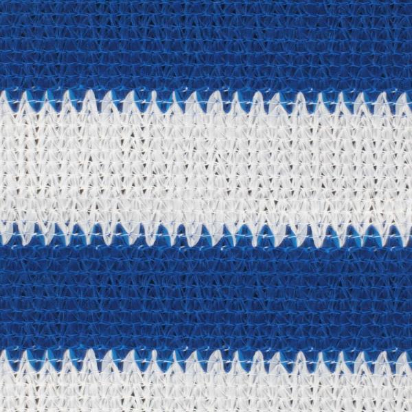Außenrollo 90% UV-Block Blau-weiß gestreift 200 x 140 cm HDPE