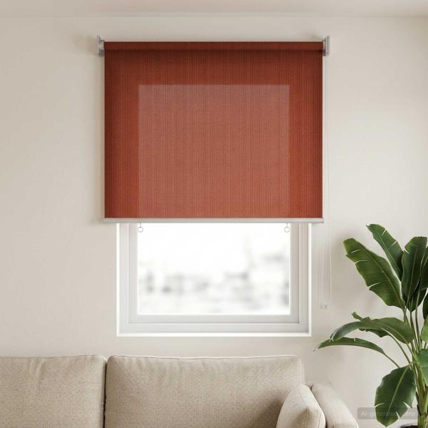 ARDEBO.de - Außenrollo 90% UV-Block Terrakotta 60 x 140 cm HDPE