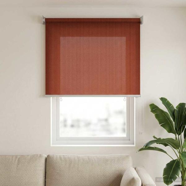 ARDEBO.de - Außenrollo 90% UV-Block Terrakotta 80 x 140 cm HDPE