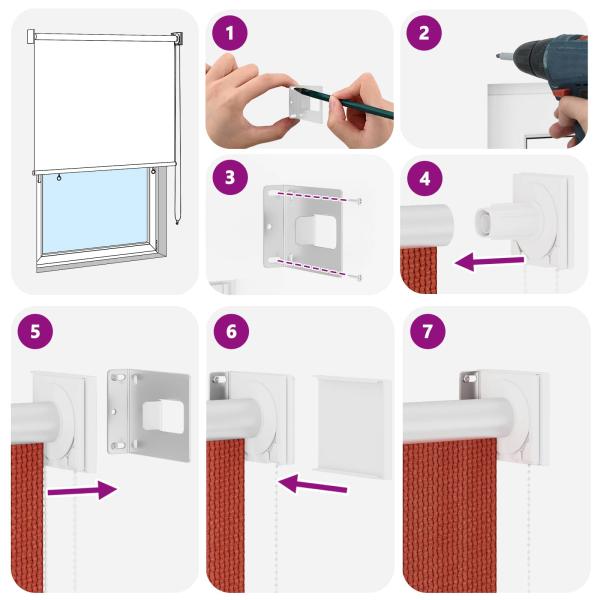 Außenrollo 90% UV-Block Terrakotta 140 x 230 cm HDPE