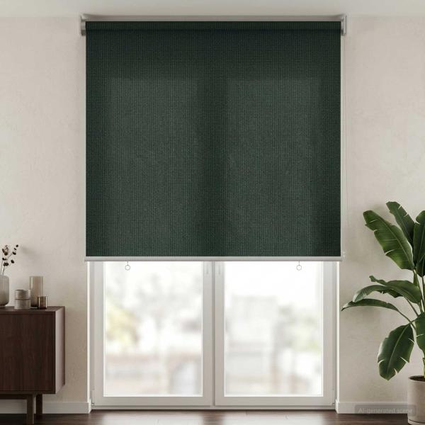 ARDEBO.de - Außenrollo 90% UV-Block Dunkelgrün 80 x 230 cm HDPE