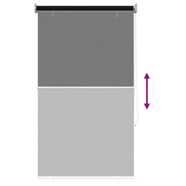 Außenrollo 90% UV-Block Schwarz 80 x 140 cm HDPE