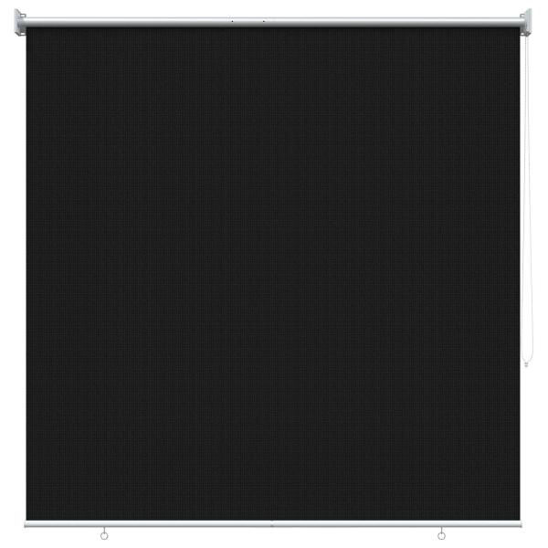 Außenrollo 90% UV-Block Schwarz 140 x 140 cm HDPE