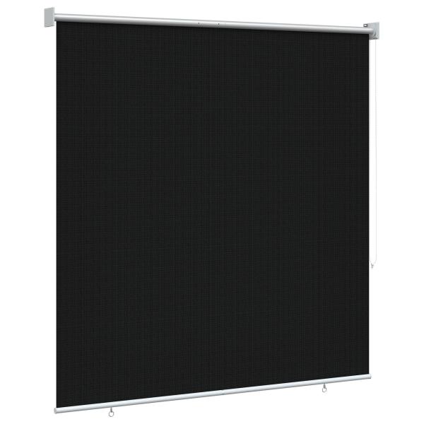 Außenrollo 90% UV-Block Schwarz 140 x 140 cm HDPE