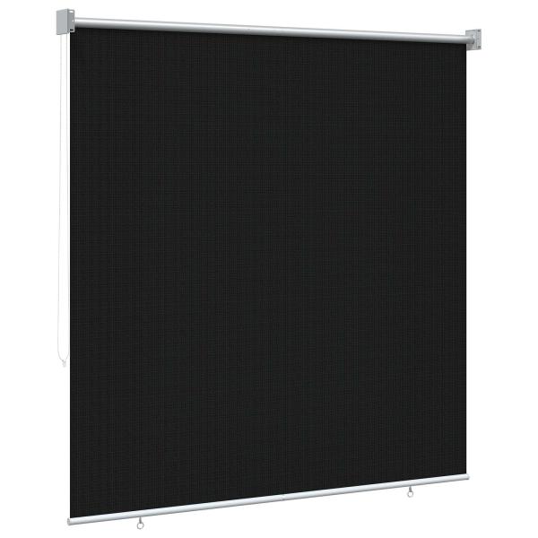 Außenrollo 90% UV-Block Schwarz 140 x 140 cm HDPE