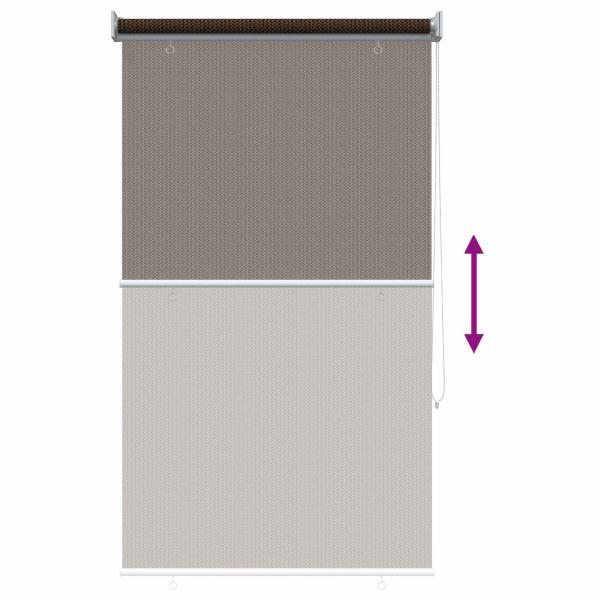 Außenrollo 90% UV-Block Braun 80 x 140 cm HDPE