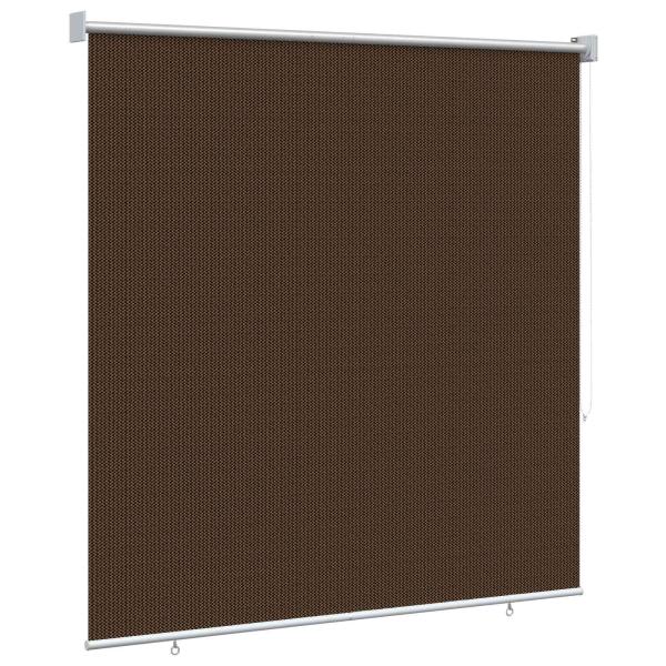 Außenrollo 90% UV-Block Braun 140 x 140 cm HDPE