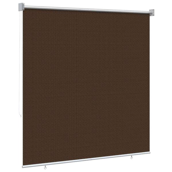 Außenrollo 90% UV-Block Braun 140 x 140 cm HDPE