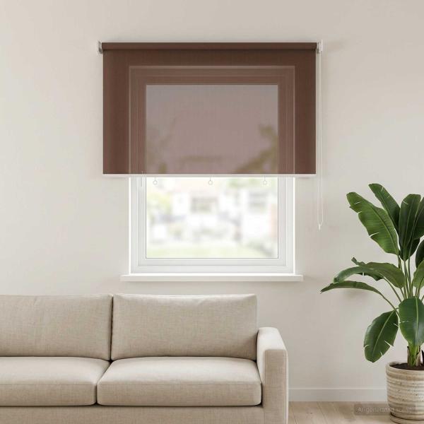 ARDEBO.de - Außenrollo 90% UV-Block Taupe 240 x 140 cm HDPE