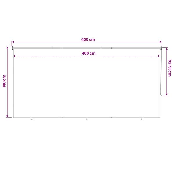 Außenrollo 90% UV-Block Taupe 400 x 140 cm HDPE