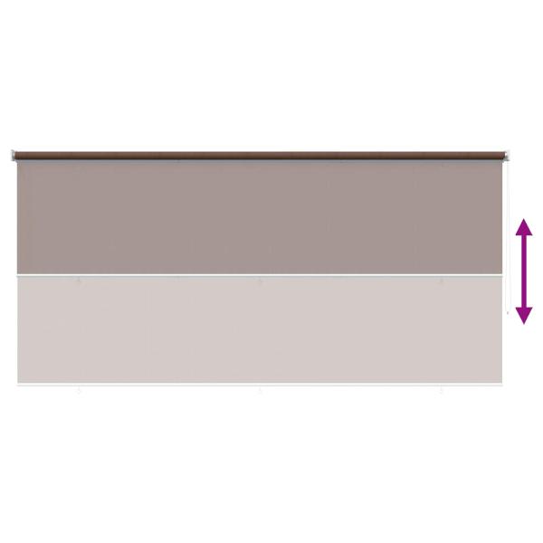 Außenrollo 90% UV-Block Taupe 400 x 140 cm HDPE