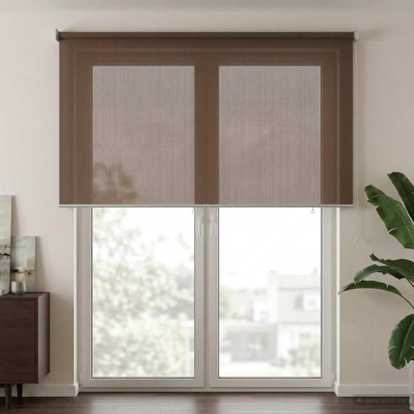 Außenrollo 90% UV-Block Taupe 140 x 230 cm HDPE