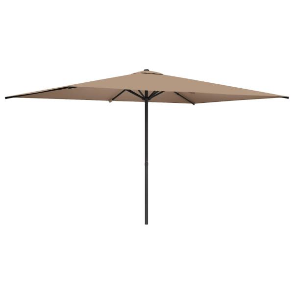 Gartensonnenschirm 200 x 300 cm Polyester Rechteckig Taupe
