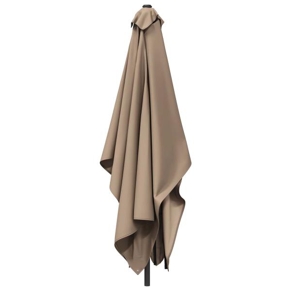 Gartensonnenschirm 200 x 300 cm Polyester Rechteckig Taupe