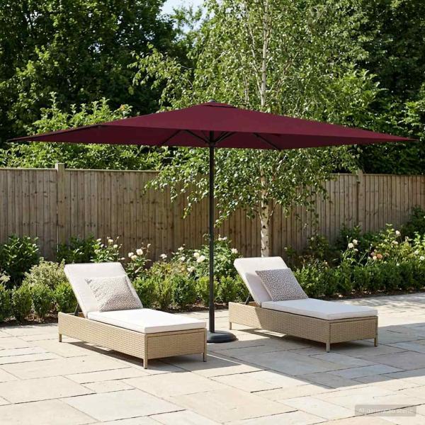 ARDEBO.de - Gartensonnenschirm 200 x 300 cm Polyester Rechtwinklig