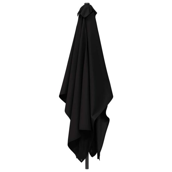 Gartensonnenschirm 200 x 300 cm Polyester Rechtwinklig Schwarz