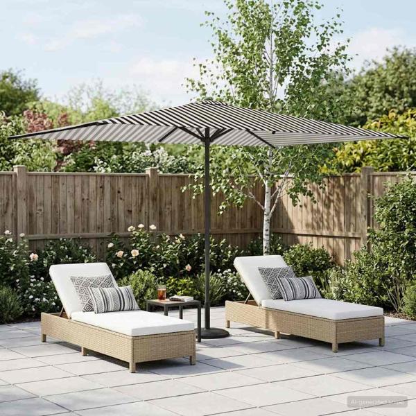 ARDEBO.de - Gartensonnenschirm 200 x 300 cm Polyester Rechtwinklig