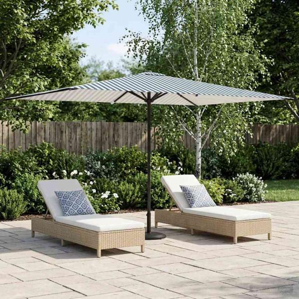 ARDEBO.de - Gartensonnenschirm 200 x 300 cm Polyester Rechtwinklig