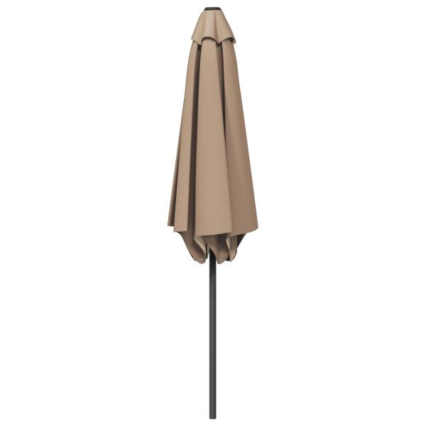 Gartensonnenschirm 230 x 230 cm Polyester Rechteckig Taupe