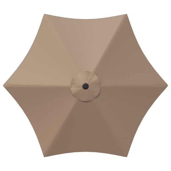 Gartensonnenschirm 230 x 230 cm Polyester Rechteckig Taupe
