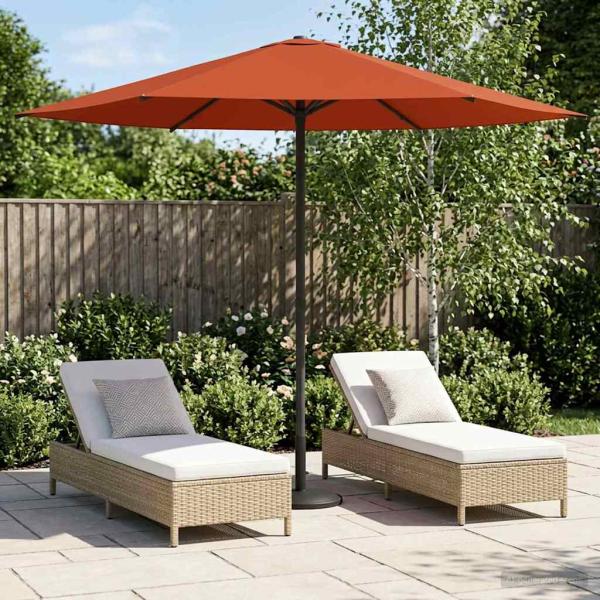 ARDEBO.de - Gartensonnenschirm 230 x 230 cm Polyester Rechtwinklig