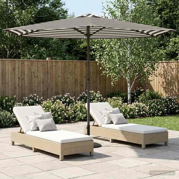 ARDEBO.de - Gartensonnenschirm 270 x 270 cm Polyester Rechtwinklig