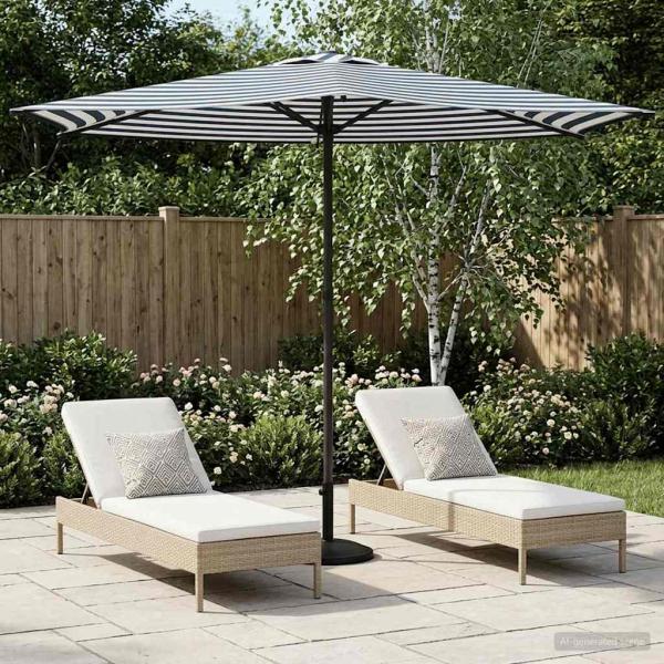 ARDEBO.de - Gartensonnenschirm 270 x 270 cm Polyester Rechtwinklig