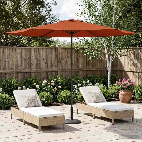 ARDEBO.de - Gartensonnenschirm 300 x 300 cm Polyester Rechtwinklig