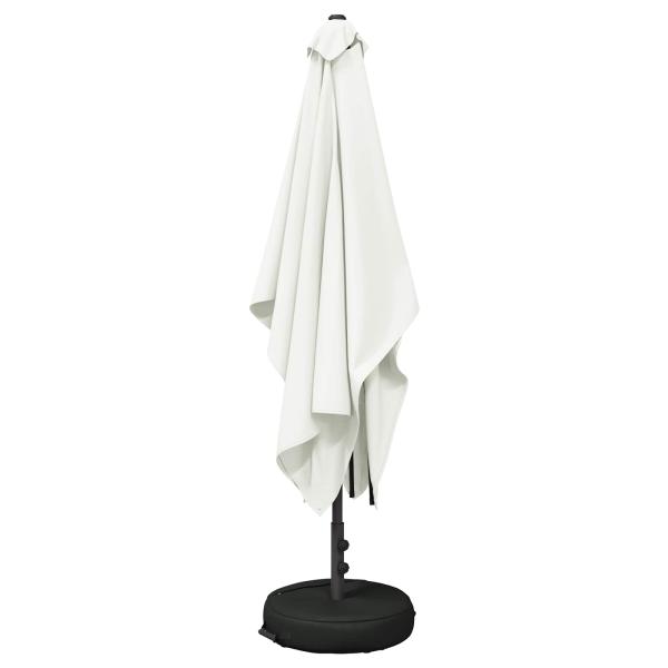 Garten-Schirm mit Fuß Rechteckig 2 x 3 m Polyester Creme
