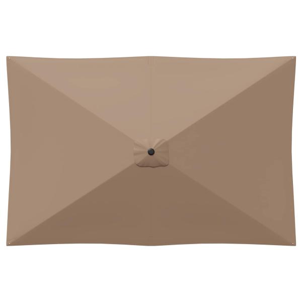 Garten-Schirm mit Fuß 200 x 300 cm Polyester Rechteckig Taupe
