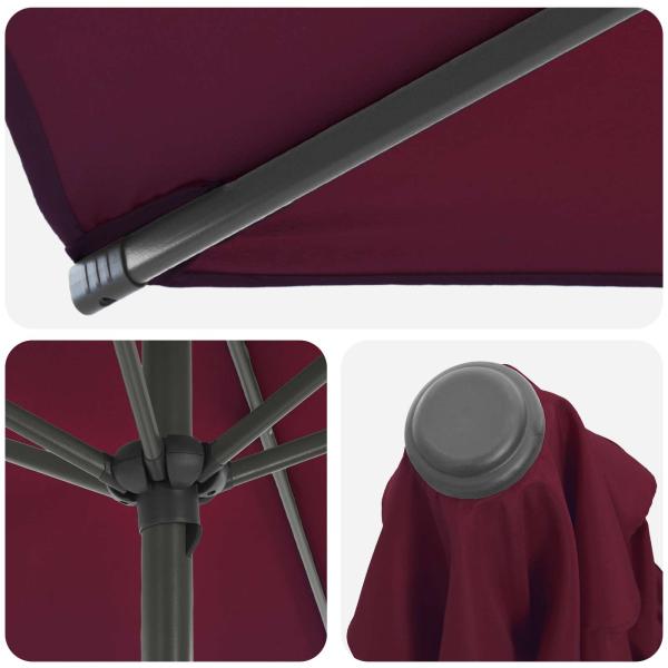 Garten-Schirm mit Fuß 200 x 300 cm Polyester Rechtwinklig