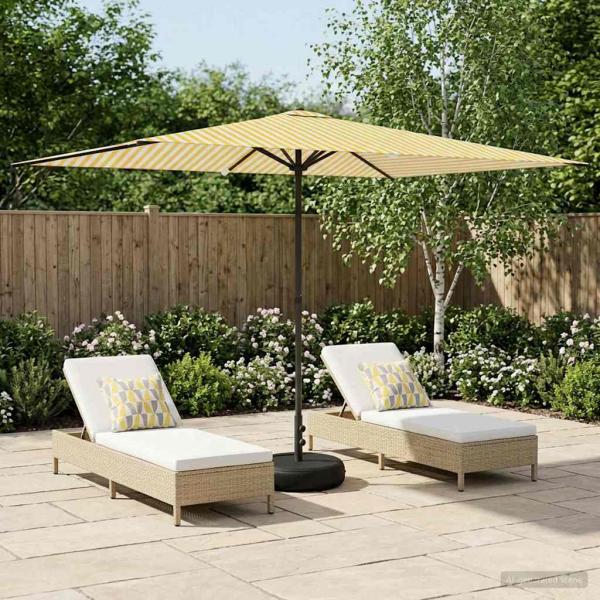 ARDEBO.de - Garten-Schirm mit Fuß 200 x 300 cm Polyester Rechtwinklig