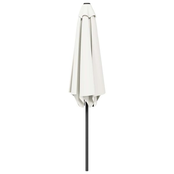 Garten-Schirm mit Fuß 230 x 230 cm Polyester Rechtwinklig Creme