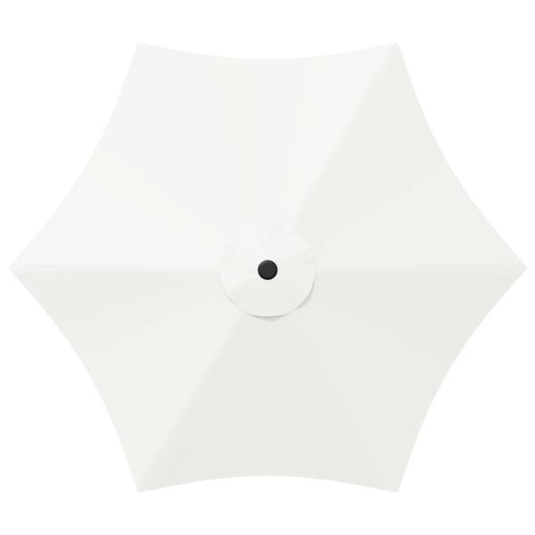 Garten-Schirm mit Fuß 230 x 230 cm Polyester Rechtwinklig Creme