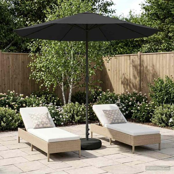 ARDEBO.de - Garten-Schirm mit Fuß Rechteckig 2,3 x 2,3 m Polyester