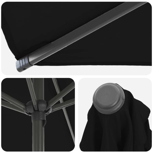 Garten-Schirm mit Fuß 230 x 230 cm Polyester Rechtwinklig