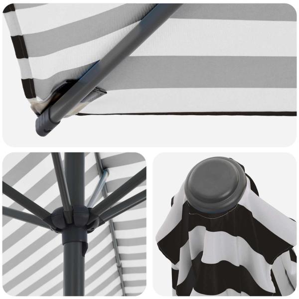 Garten-Schirm mit Fuß 230 x 230 cm Polyester Rechtwinklig
