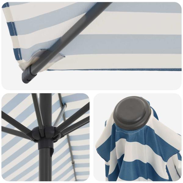 Garten-Schirm mit Fuß 230 x 230 cm Polyester Rechtwinklig