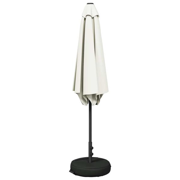 Garten-Schirm mit Fuß 270 x 270 cm Polyester Rechtwinklig Creme